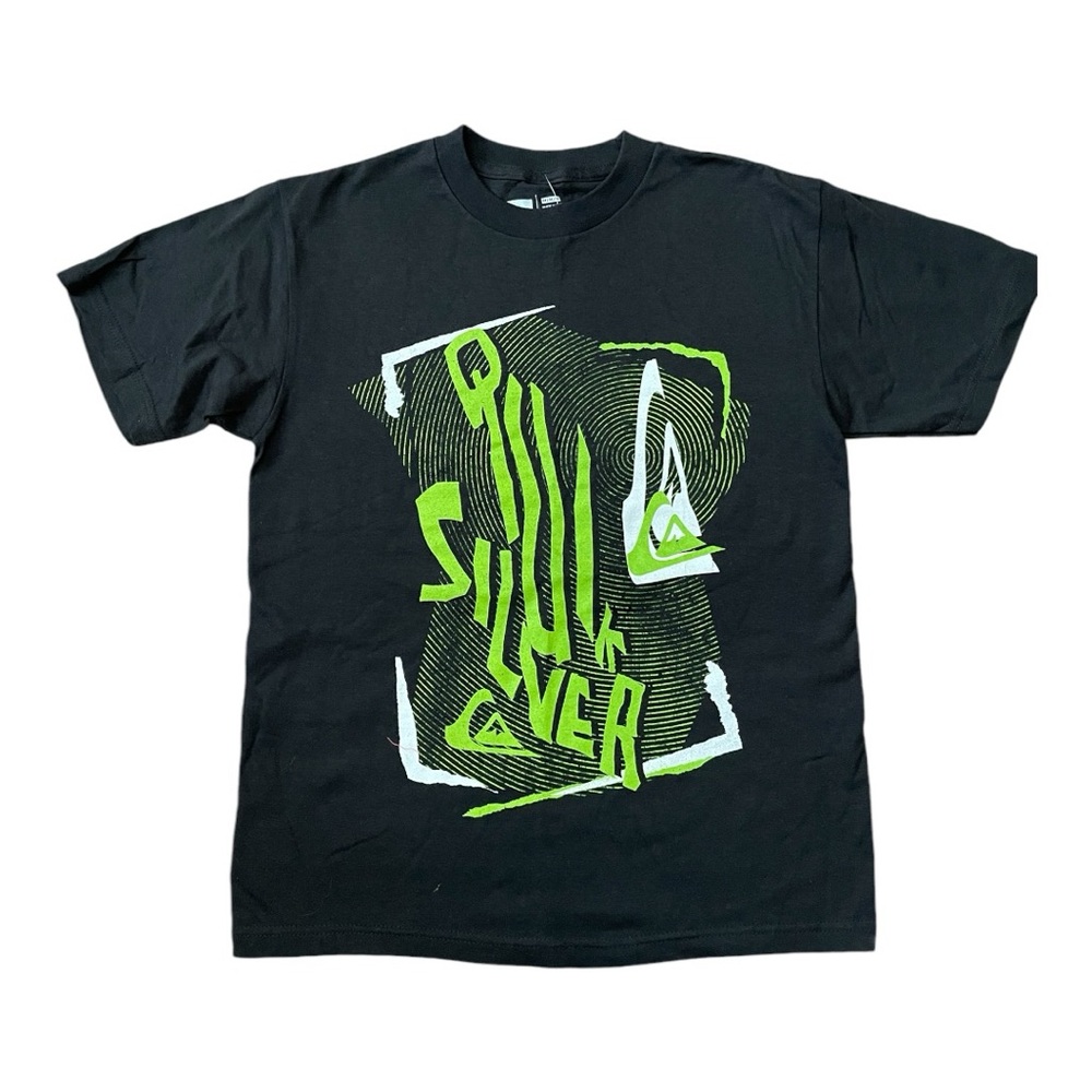 Quiksilver Boys Black Graphic T-Shirt size: Medium BRAND NEW NWT